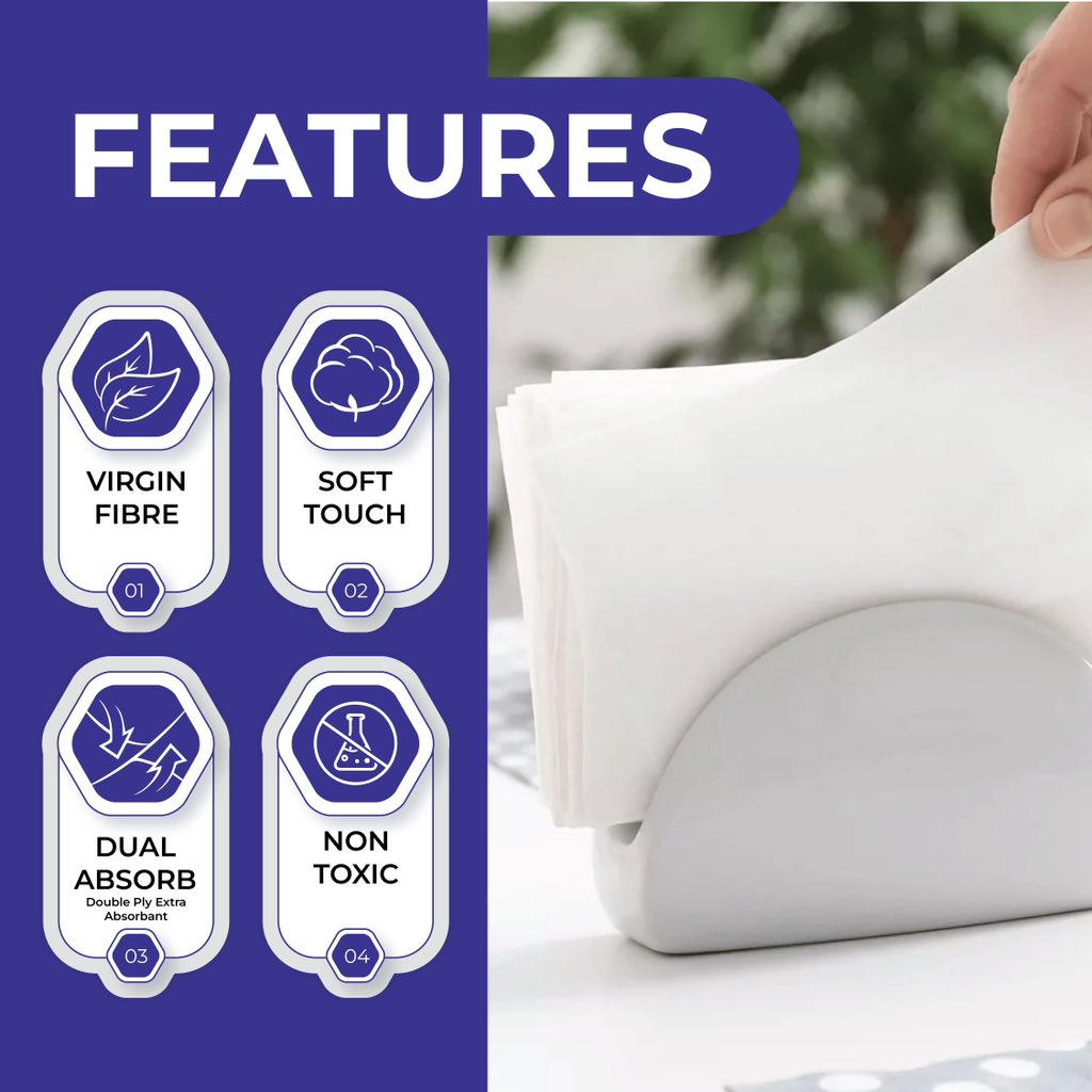 oxifreshindia's tweet photo. Oxi Fresh Paper Napkins

• Made From Virgin Pulp
• Super Soft Extra Absorbent 
• OBA Free
• Recyclable
• 2 Ply Super Strong

#oxifresh #tissue #facetissue #disposables #napkin #papernapkin #soft #skinfriendly #makeinindia #uttarpradesh #lucknow https://t.co/uA34dic9qI