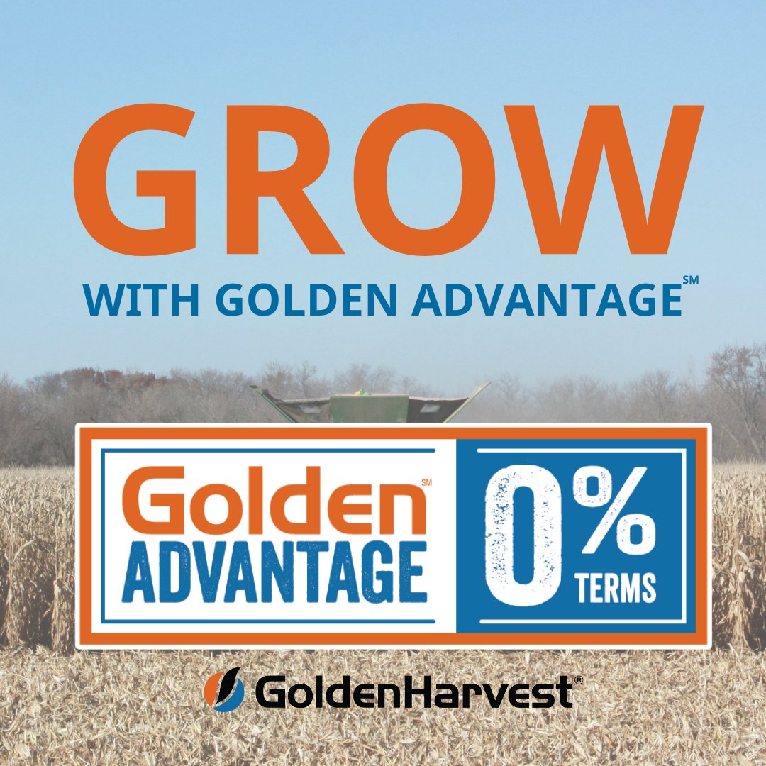 Golden Advantage is back for the 2025 season!​

Make your dollars go further by taking advantage of Golden Advantage. Use our 0% extended terms offer to purchase Golden Harvest seed and qualified Syngenta Seedcare products.​

Learn more: bit.ly/4groRrW