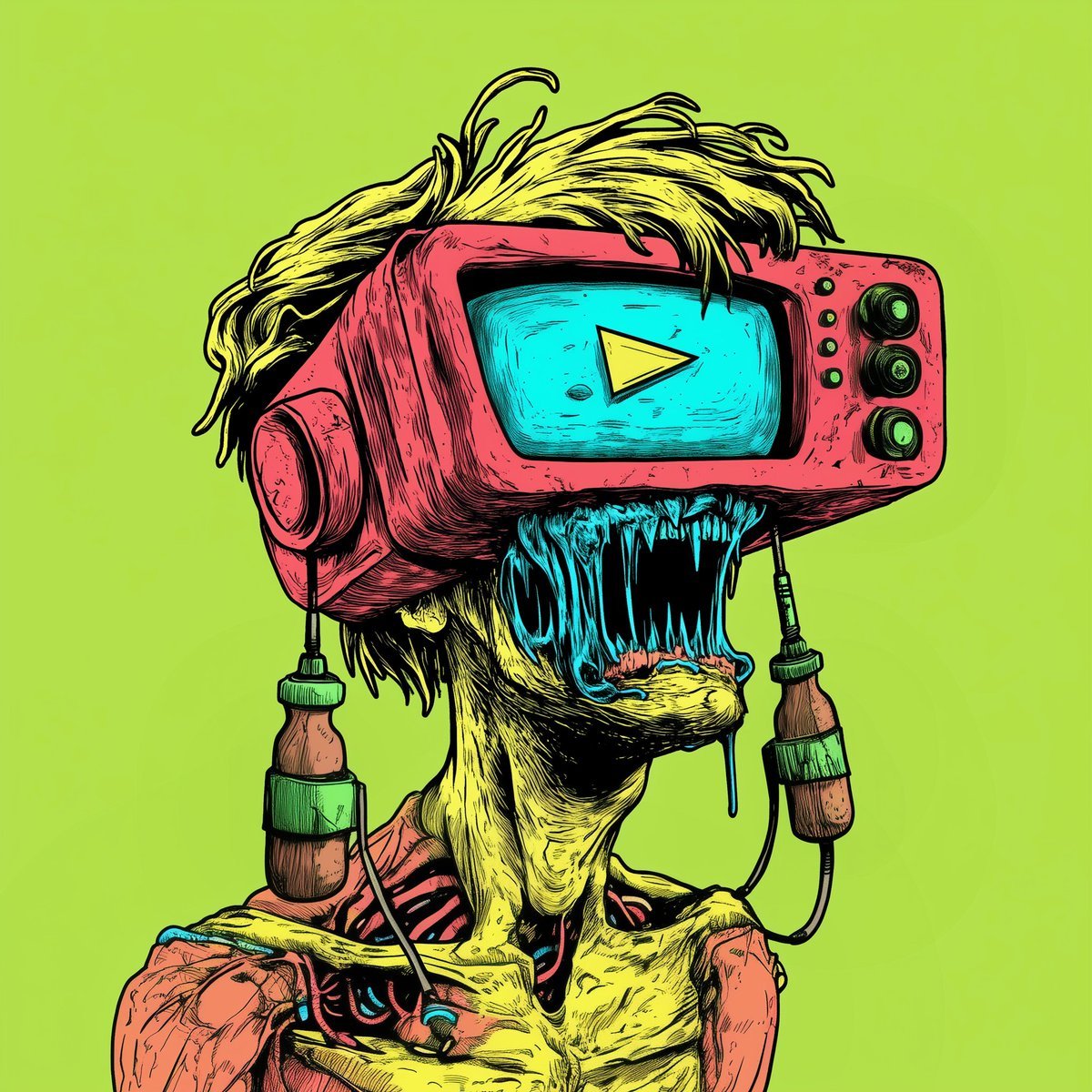 ScreenFiendsNFT's tweet image. Meet the Fiends #3

"The Streamer was once obsessed with growing their digital fame, sacrificing sleep, health, and reality for the endless pursuit of likes and subscribers. Days turned into weeks, and weeks into years, as they lived on nothing but the adrenaline of their…