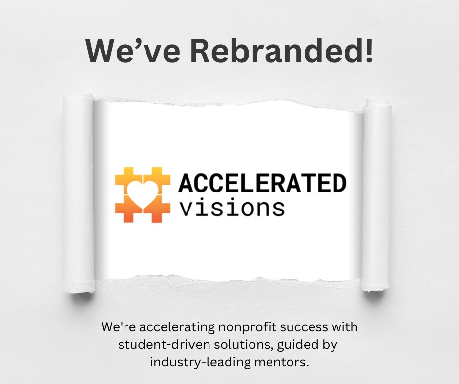 🚀 We’ve Rebranded! 🎉 Excited to announce our new name, Accelerated Visions (formerly Kyrus Charities)! We continue helping nonprofits thrive with student-driven solutions and industry-leading mentors. Check out our redesigned website: 
acceleratedvisions.org