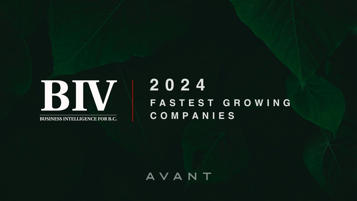 We are excited to share that Avant has been recognized by Business in Vancouver as one of the fastest-growing companies in British Columbia!

Congratulations to all companies recognized this year!

#AvantBrands $AVNT $AVTBF