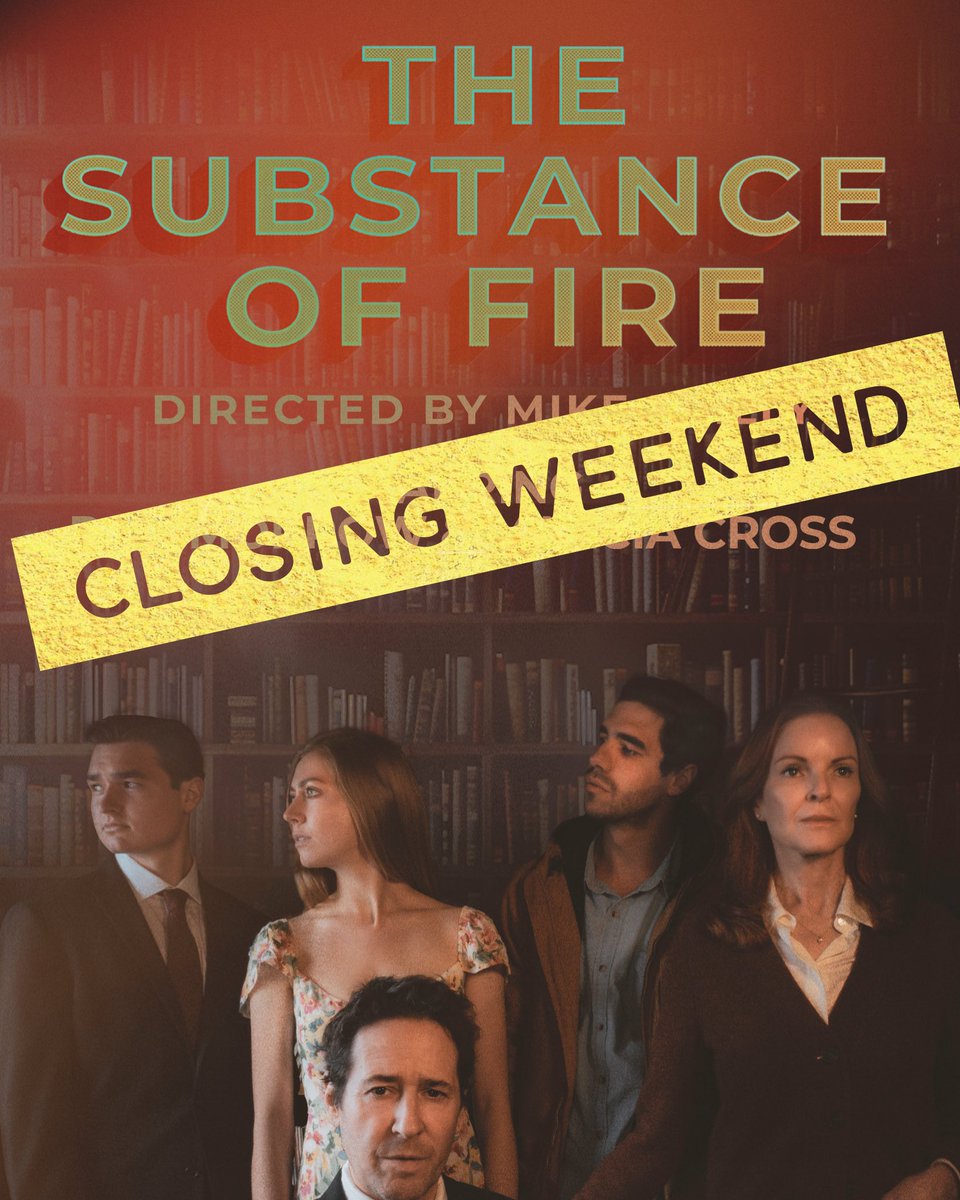 After an incredible run, closing weekend of “The Substance of Fire” is upon us and selling FAST. Very few tickets left for Thur &amp; Sat, a bit more available on Friday. Get them while you can &amp; don’t miss your chance to see this powerful show!
app.arts-people.com/index.php?tick…