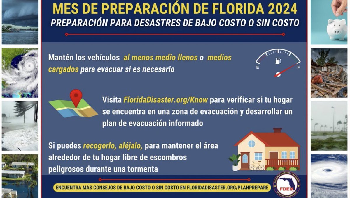 MiamiDadeEM's tweet photo. La preparación para desastres no tiene por qué ser costosa. Hay muchas formas de mantenerse preparado antes de un desastre, como mantener tu jardín libre de escombros y el tanque de gasolina a la mitad.
Obtén más información en https://t.co/5FDwiwjm6B
#FLPrepMonth https://t.co/X7f5aAw70S