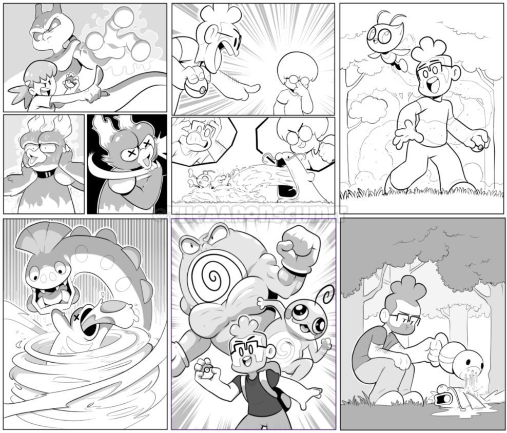 Was looking through old art and found some Nuzlocke comics I made a while back. Man,these were so much fun to draw.
