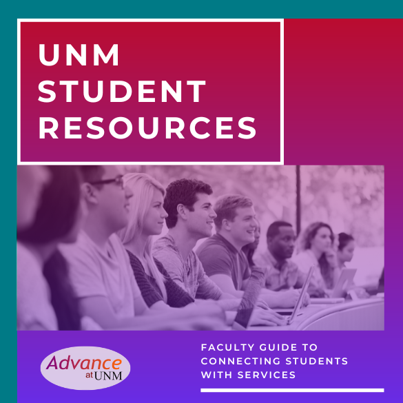 AdvanceUNM (@advanceunm) on Twitter photo We're reposting our <a href="/UNM/">Univ. of New Mexico</a> faculty guide to student services, which is for instructors who want to offer help with academic or health needs but might not know where to start. advance.unm.edu/student-resour… We're reposting our <a href="/UNM/">Univ. of New Mexico</a> faculty guide to student services, which is for instructors who want to offer help with academic or health needs but might not know where to start. advance.unm.edu/student-resour…