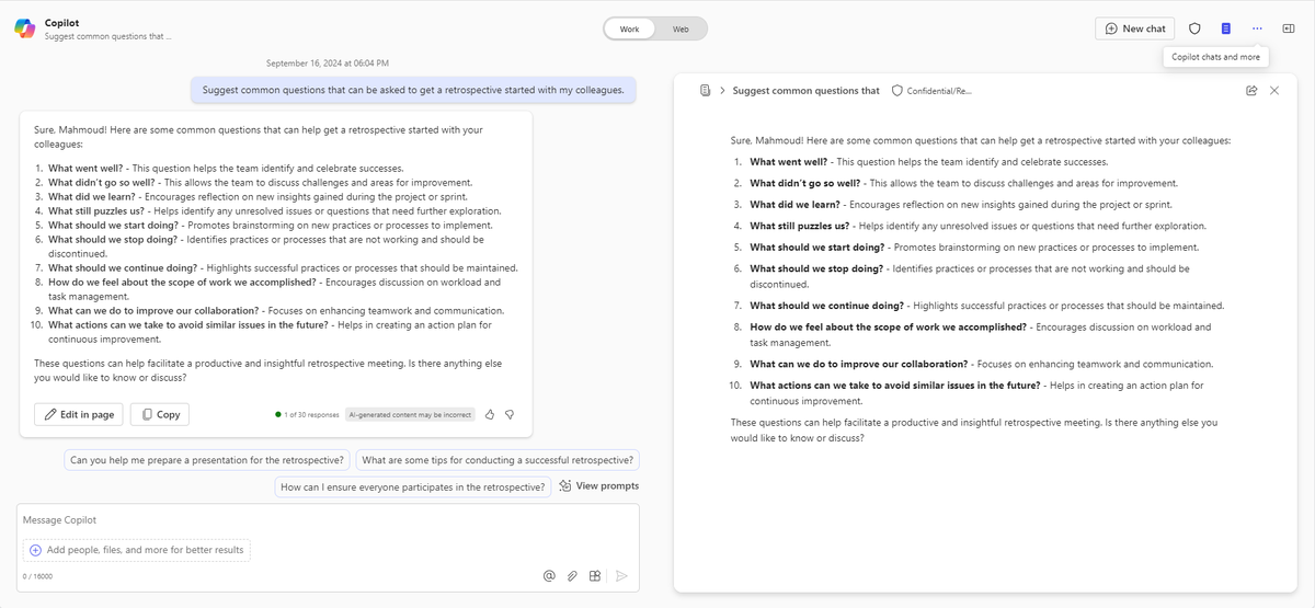 mhamedmahmoud's tweet image. 🔥 Copilot Pages is now available.

Copilot Pages is a dynamic, persistent canvas in Copilot chat designed for multiplayer AI collaboration.

💡 Copilot Pages are just Loop pages/components auto created by Copilot Chat.

linkedin.com/posts/mahmoudh…

#copilotforMicrosoft365 #wave2