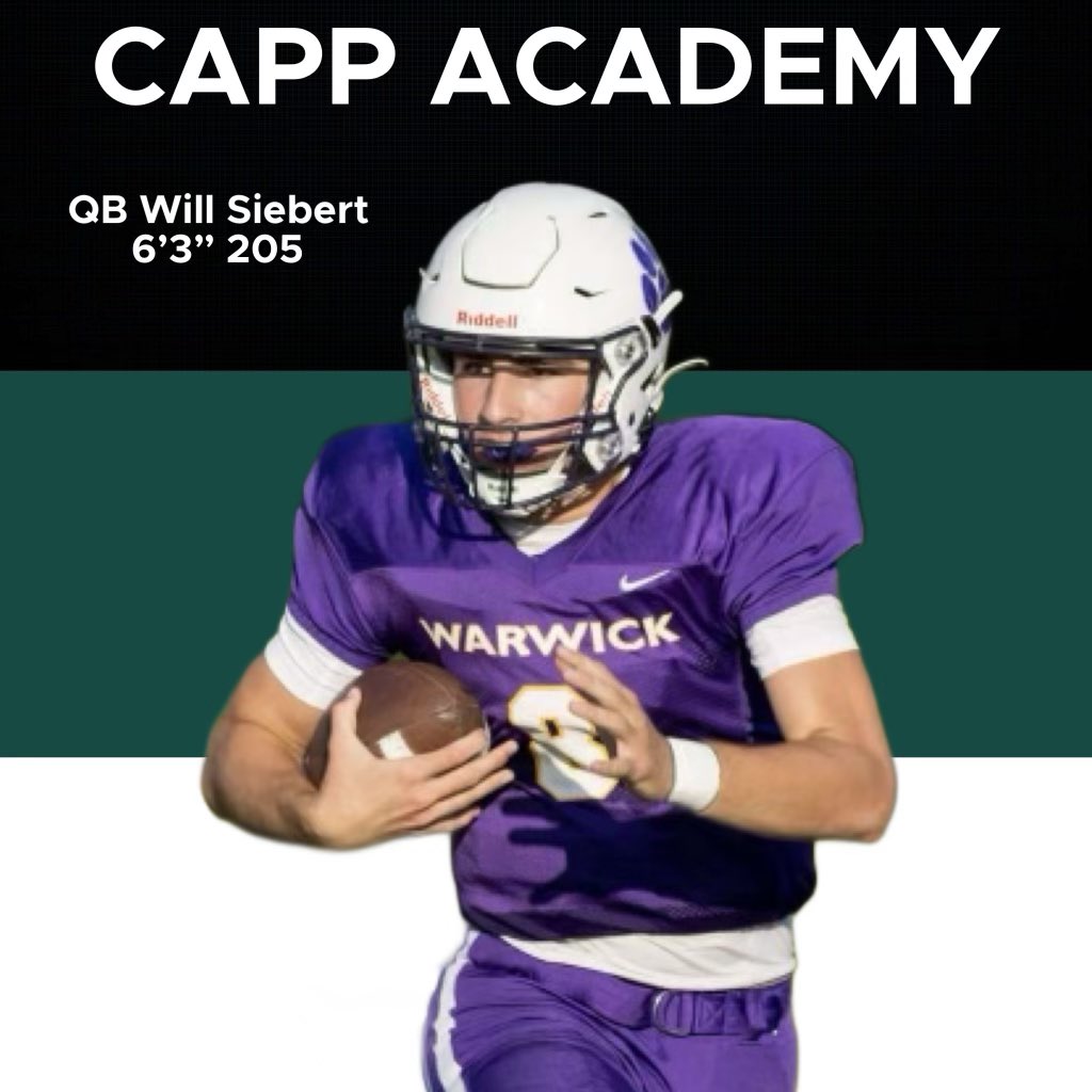 William Siebert (@siebertwils) on Twitter photo I want to thank <a href="/CAPPFootball/">C.A.P.P. Football Academy</a> for giving the the chance to show everyone what I can do. I’m extremely excited for this season! Follow me for updates! I want to thank <a href="/CAPPFootball/">C.A.P.P. Football Academy</a> for giving the the chance to show everyone what I can do. I’m extremely excited for this season! Follow me for updates!