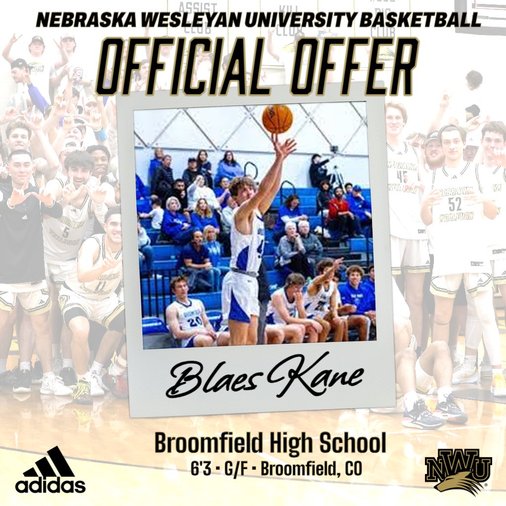 Blaes Kane (@kaneblaes) on Twitter photo After a great visit this weekend I am blessed to have received my first official offer from Nebraska Wesleyan!
Go P-Wolves! <a href="/Wellmand21/">Dale Wellman</a> <a href="/makrause12/">Mak Krause</a> <a href="/_zachstevens/">Zach Stevens</a> <a href="/NWU_Basketball/">Nebraska Wesleyan Basketball</a> <a href="/BroomfieldHoops/">BroomfieldBoysHoops</a> After a great visit this weekend I am blessed to have received my first official offer from Nebraska Wesleyan!
Go P-Wolves! <a href="/Wellmand21/">Dale Wellman</a> <a href="/makrause12/">Mak Krause</a> <a href="/_zachstevens/">Zach Stevens</a> <a href="/NWU_Basketball/">Nebraska Wesleyan Basketball</a> <a href="/BroomfieldHoops/">BroomfieldBoysHoops</a>