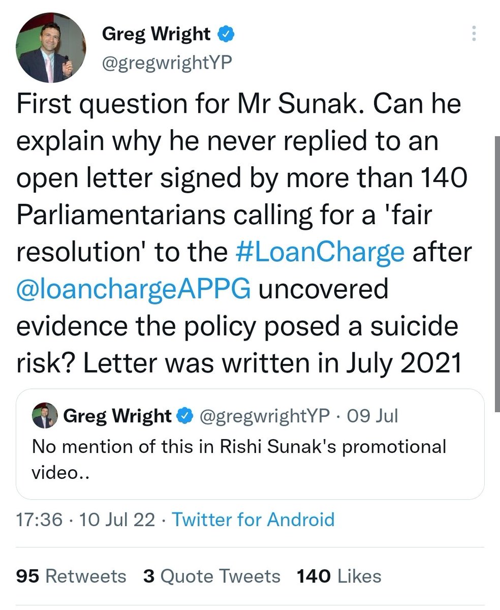 NotRichYoungFa1's tweet image. Sunak ignored multiple warnings re #LoanChargeSuicides, going back years. Labour government need to finally identify #FairResolution and end #LoanChargeScandal.