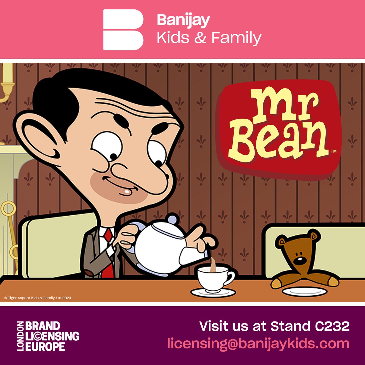 BanijayKids's tweet photo. BLE is just around the corner, and we're thrilled to showcase one of the worldโs most beloved comedy iconsโฆ
Visit us at Stand C232 to find out more about licensing opportunities for Mr Bean! ๐งธ
ย
#BrandLicensingEurope #BLE #BLE24 #BanijayKidsandFamily #WeAreBanijay https://t.co/ClMtBnojMR