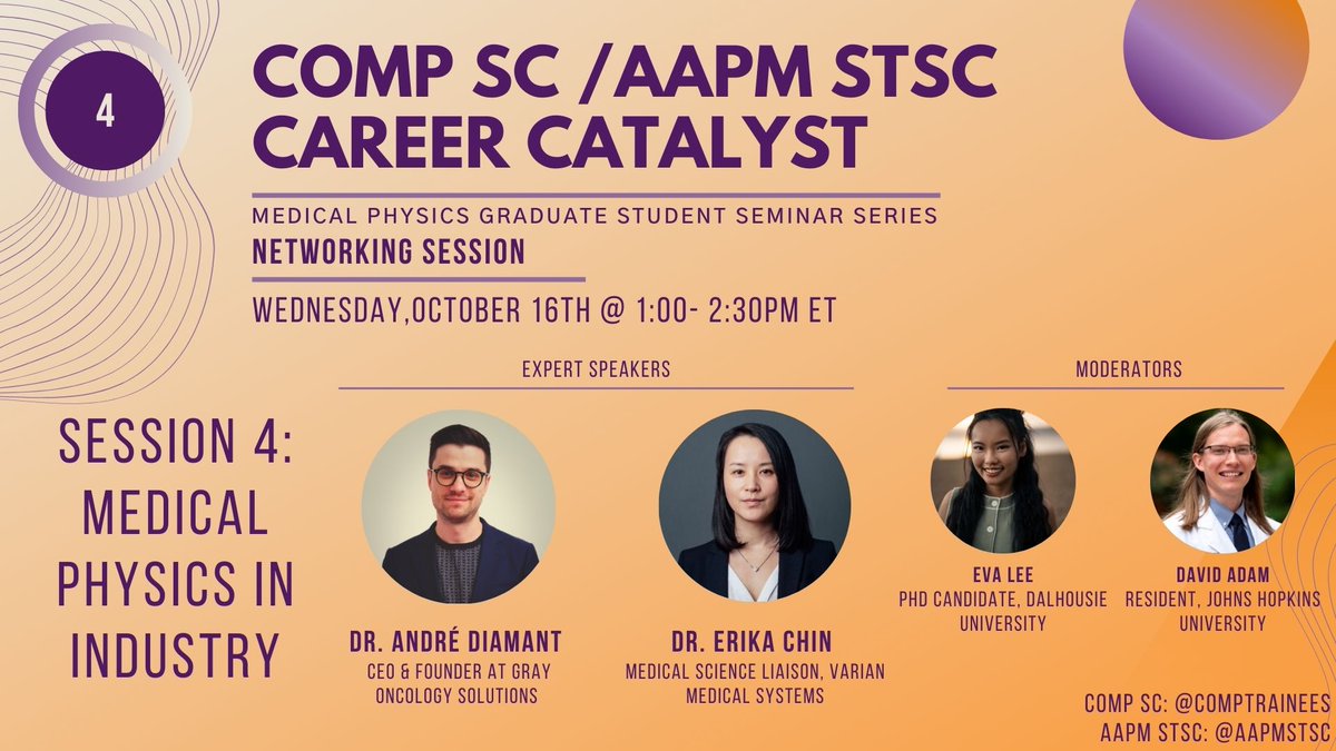 Curious about medical physics in industry? Meet Dr. André Diamant (@andre_diamant) &amp; Dr. Erika Chin (@ErikaChin_1) in discussing devices &amp; software development, and more at the Joint Career Catalyst Event hosted by us &amp; <a href="/aapmstsc/">aapmstsc</a> on Oct 16. Register now: bit.ly/4gyHbj9