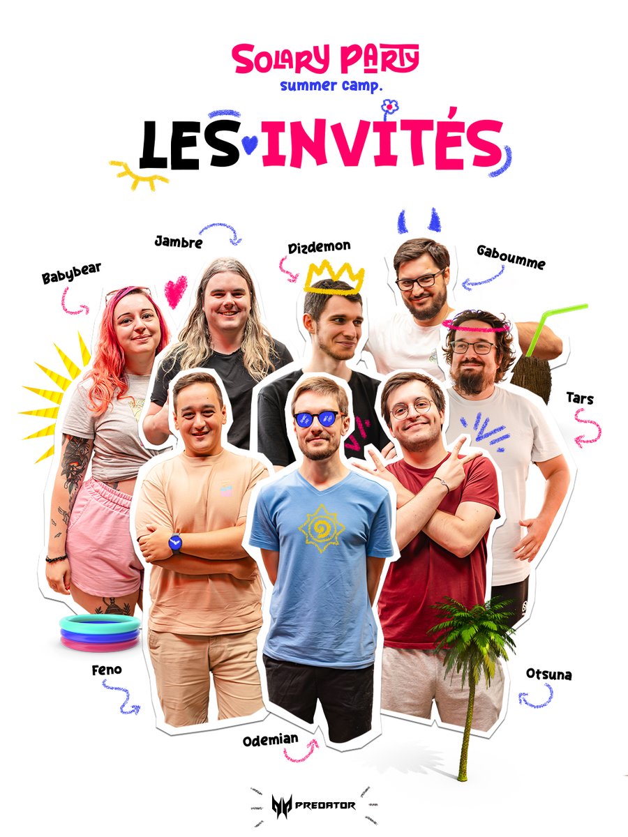 Voici la liste des 8 premiers participants de cette Solary Party Hearthstone ✌️🌴

🇬🇷 <a href="/FenoHS/">Chris Tsako</a> 
🇧🇪 <a href="/BabyBearHS/">BabyBear</a> 
🇫🇷 <a href="/Tars_HS/">SLY Tars</a>
🇬🇧 <a href="/JambreHS/">James Brennan</a> 
🇲🇨 <a href="/DizdemonHS/">SLY Dizdemon</a> 
🇫🇷 <a href="/Gaboumme_HS/">Gaboumme</a> 
🇺🇸 <a href="/OdemianHS/">SLY Odemian</a> 
🇫🇷 <a href="/OtsunaFR/">Killian 'Otsu'</a>