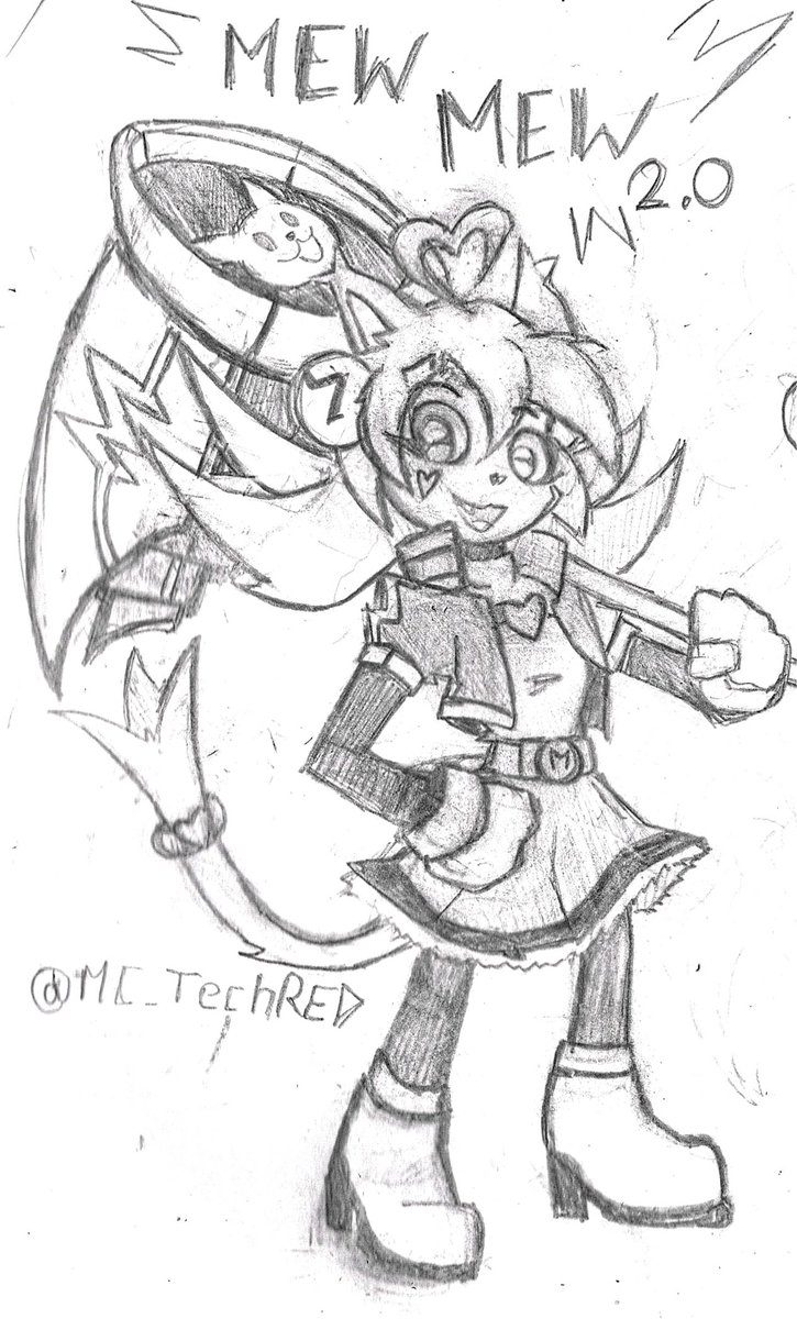 MC_TechRED's tweet photo. Después de tanto golpes ,destrozos ,mutilaciones ,y ser usado como saco de boxeo por 10 veces .
Al fin me Animé a diseñarla desde 0 .
✨Mew Mew 2.0 ✨
#undertaleau
#rw_tale
#madMewmew https://t.co/mdDw9wAtVe