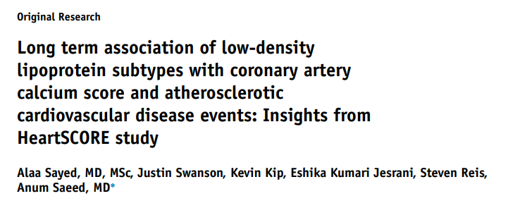 AnumSaeedMD's tweet photo. As a lipidologist, I'm aware of the "badness" of LDL B pattern particles - however, pattern AB maybe overlooked. 

We evaluated ASCVD outcomes &amp; CAC w/ LDL pattern type in #HeartSCORE study. Our paper led by Dr. Ala Syed out now in @LipidJournal  👇

https://t.co/EGY1TfgvLo https://t.co/UFP6hHA6d8