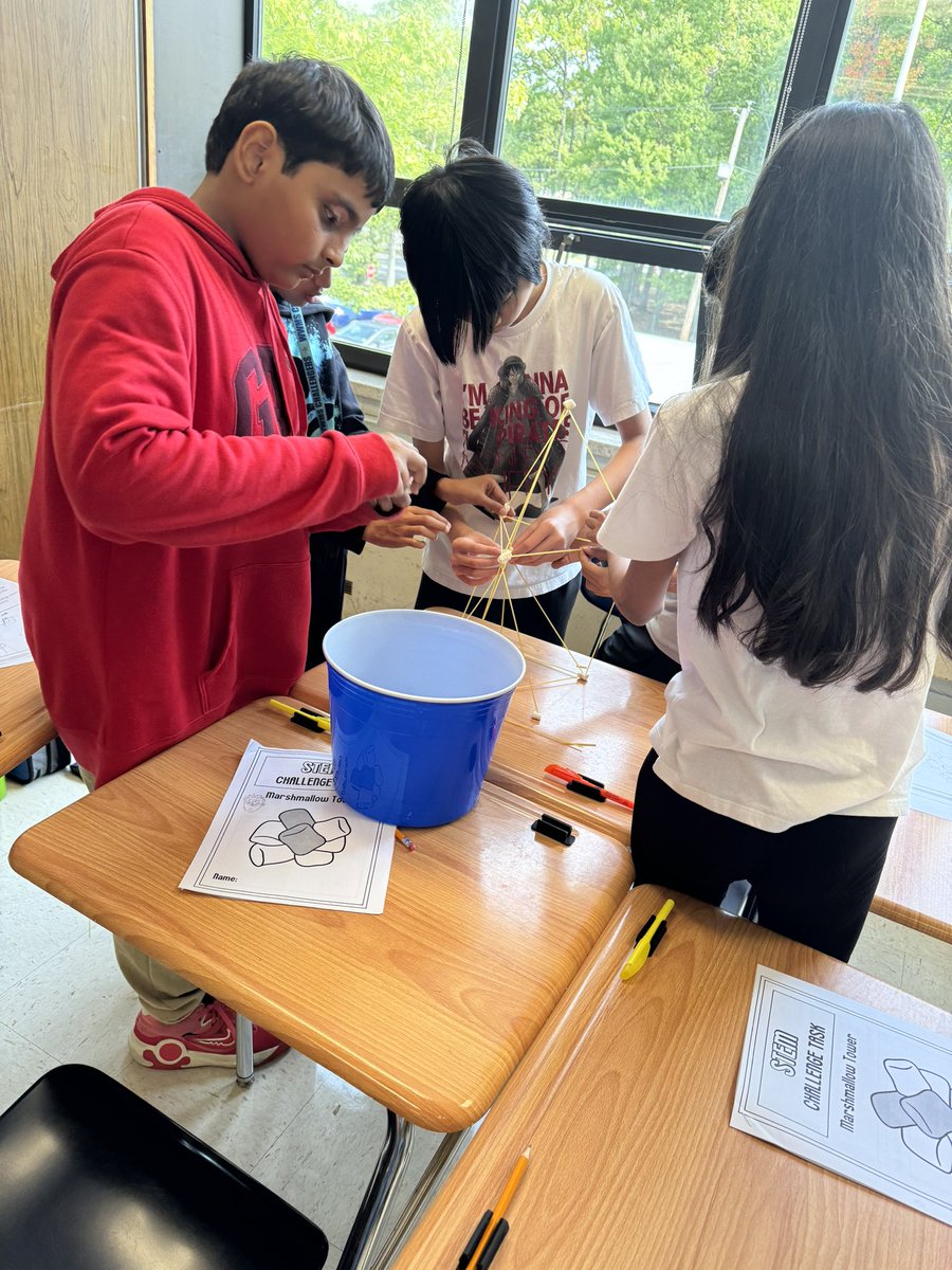 Mr. Zia’s class working together on a STEM challenge task! The tallest tower was over 2 feet tall so far with just spaghetti and marshmallows! 🩵♾️ <a href="/ImranZia2015/">Imran Zia</a> <a href="/WWMSEdison/">Woodrow Wilson MS</a> <a href="/EAldarelli/">Edward Aldarelli</a> <a href="/EdisonDistrict/">EdisonSchoolDistrict</a>