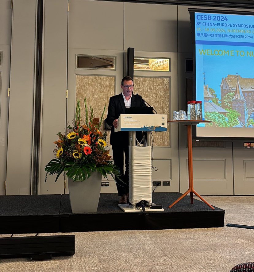 European Society for Biomaterials (@esbiomaterials) on Twitter photo Delighted to have our <a href="/ESBiomaterials/">European Society for Biomaterials</a> President, <a href="/njdunne_lab/">Nicholas Dunne</a>, provide the welcoming address to participants of the 8th China-Europe Symposium on Biomaterials in
Regenerative Medicine #CESB2024.
We are looking forward to excellent science & discussing future collaborations. Delighted to have our <a href="/ESBiomaterials/">European Society for Biomaterials</a> President, <a href="/njdunne_lab/">Nicholas Dunne</a>, provide the welcoming address to participants of the 8th China-Europe Symposium on Biomaterials in
Regenerative Medicine #CESB2024.
We are looking forward to excellent science & discussing future collaborations.