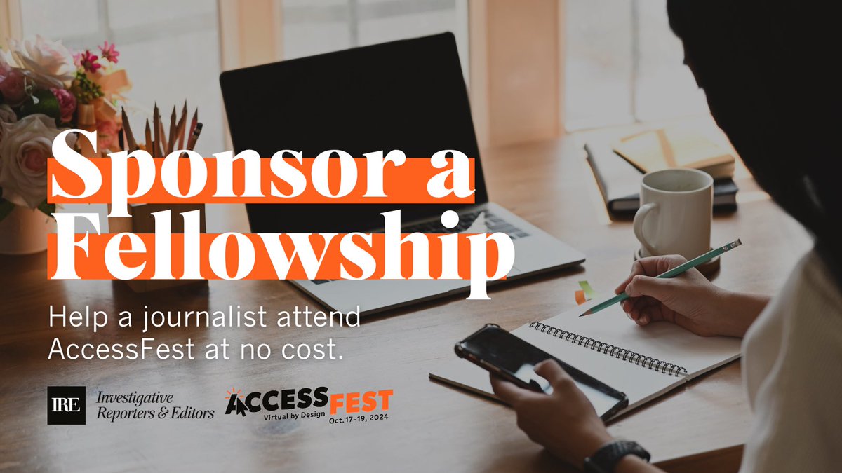 It’s been a tough year in the industry, and IRE wants to make it easier for even more journalists to get training at #AccessFest24.

Starting today, the IRE Board is hosting a fundraising challenge to raise money for additional conference fellowships.

💰Bonus: They will match