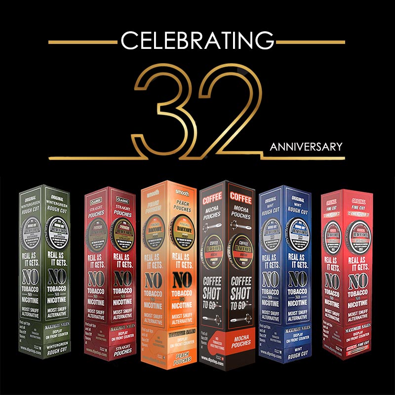 BaccOff_Snuff's tweet image. 🎉 Happy 32nd Anniversary to BaccOff! 🎉

To celebrate, we&apos;re offering 10% off all orders of $32 or more!

Use the coupon code 32BDAY at checkout at dipstop.com 

Offer expires 11:59 PM CST Sept 17
#BaccOff #QuitSmokelessTobacco #PackDipSpit #SpitBlack