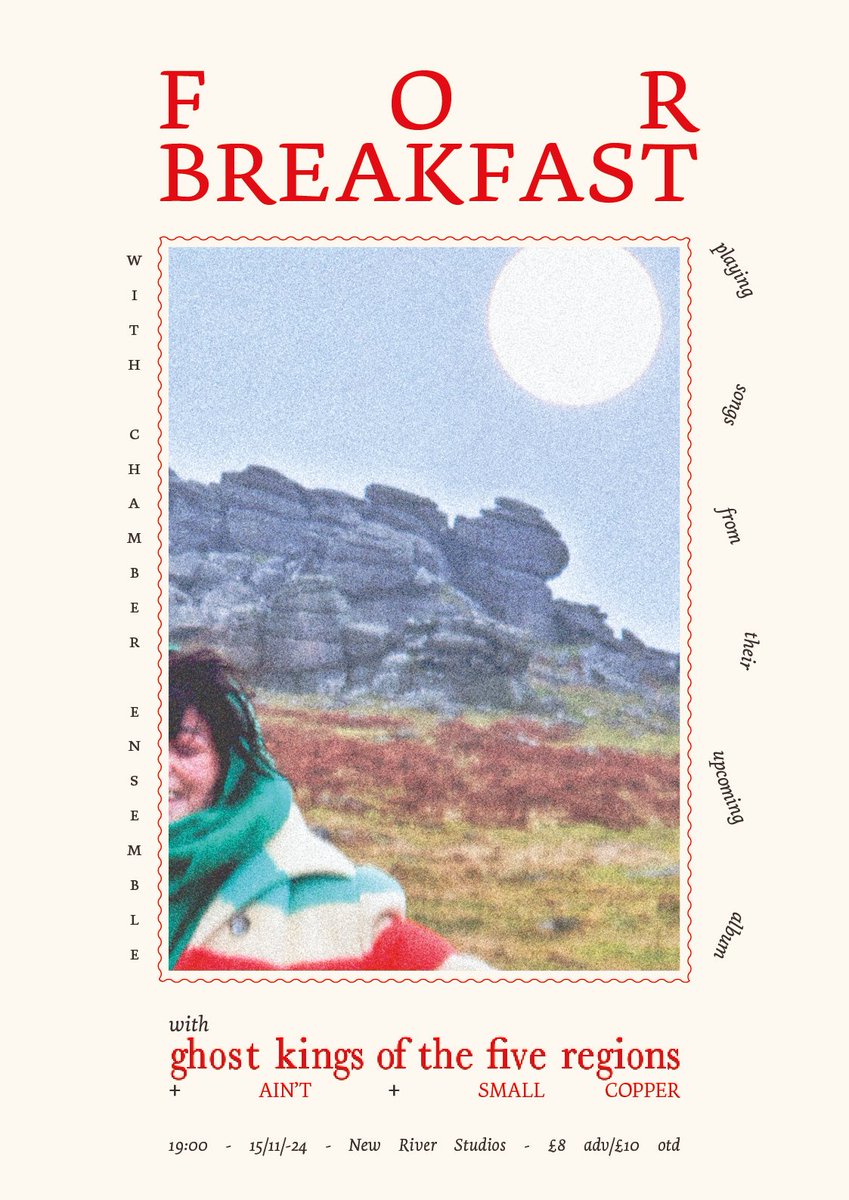 Headline on the 15th November, playing with a chamber ensemble and songs from upcoming album! 

We also have some fun news announced tomorrow :)

dice.fm/event/66e08710…