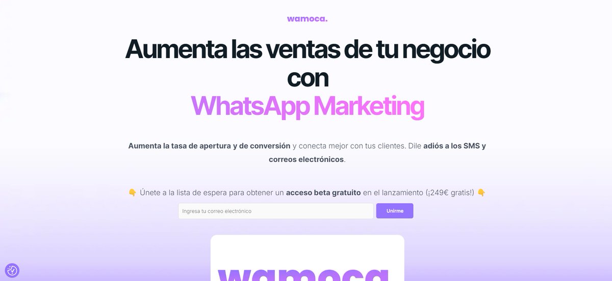 RichardSC__'s tweet image. You already know that @cristiansc999 and I are planning the launching of @WamocaApp.

Today we have left this planning because we wanted to test a couple of days the ads in X, to see how they work. 

✉️ We have created a landing page for the waiting list. We have done it with…