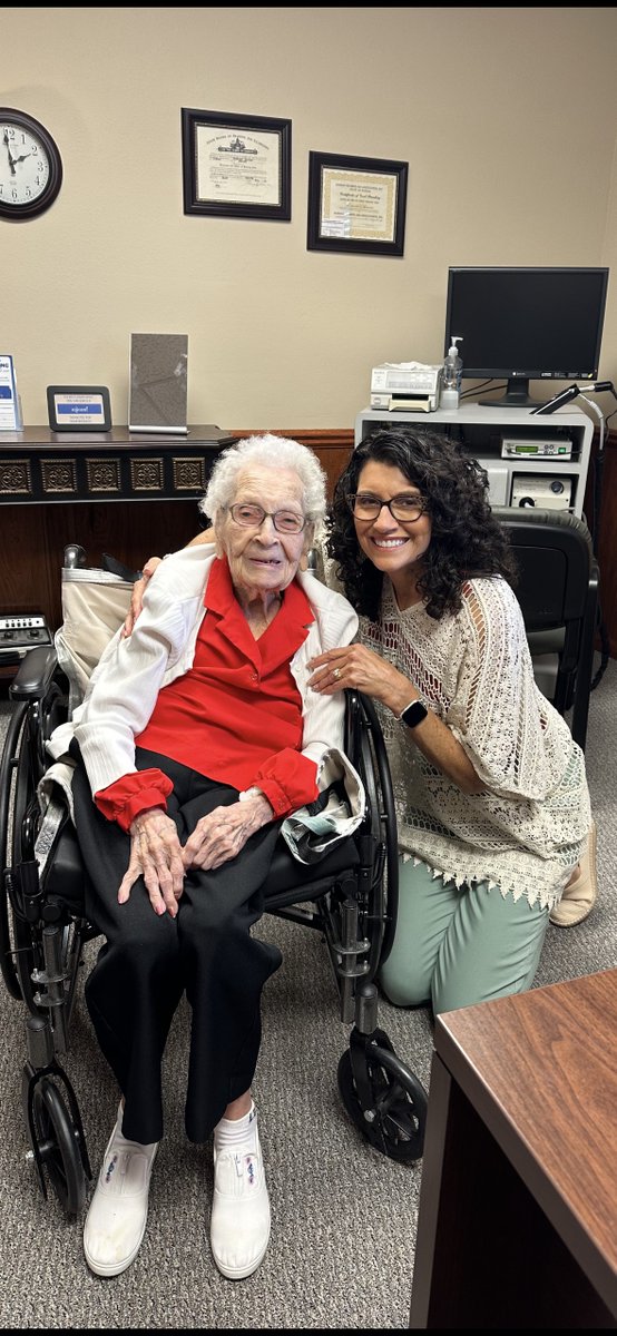 This sweet lady is 111 years young and has been a patient of Debbie Sumner at our Liberal location since 1980!!