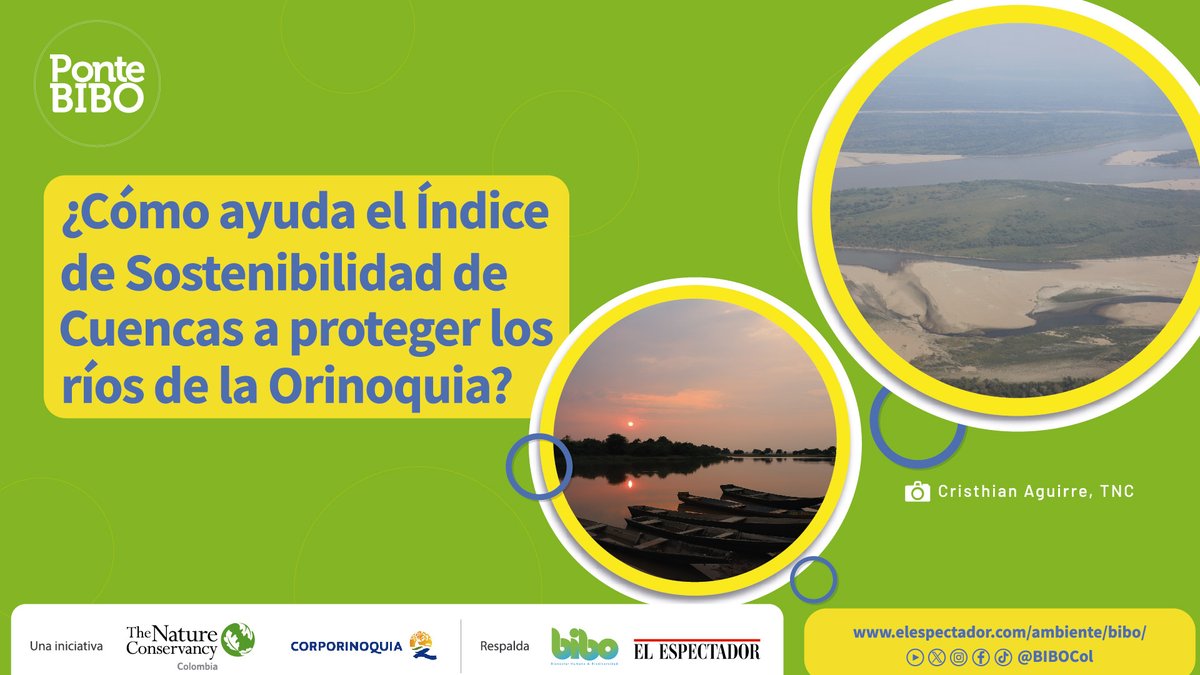 BIBOCol's tweet photo. Ante los desafíos de la crisis climática, es clave que Colombia planifique sus recursos hídricos. 💧

En la Orinoquia usan el índice de Sostenibilidad de Cuencas para ese fin. @TNC_Colombia trabaja con @corporinoquia para que esta herramienta se emplee en la toma de decisiones. https://t.co/svBAEvNzOf