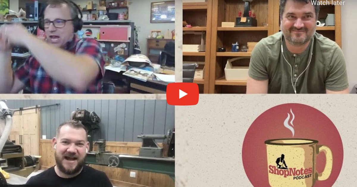 woodworkingques's tweet photo. ShopNotes Podcast Episode 207 — Des Moines Is For Lovers: On this week’s episode for the ShopNote’s Podcast, John, Phil, and Logan respond to some listener comments, talk about Woodworking in America, discuss “project” tools, and more… Special thanks to… https://t.co/tQSgFeeMQm https://t.co/pUDqeAjf0n