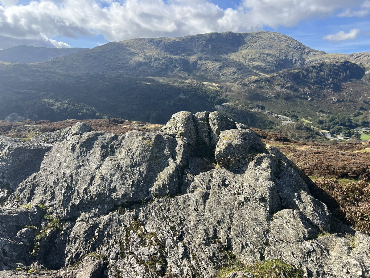 Manclee's tweet photo. A beautiful day’s #hiking in the #LakeDistrict with our kid. #Wainwrights round 2 Black and Holme Fell. 19/214. In @YHAConistonHH for two nights and the #weather looks perfect 👌 @Wainwrights214 @wkthewainrights @DeanWarda81 @AW_archivist @wainsoc @lakedistrictnpa #Cumbria https://t.co/rfsBMa3j5s