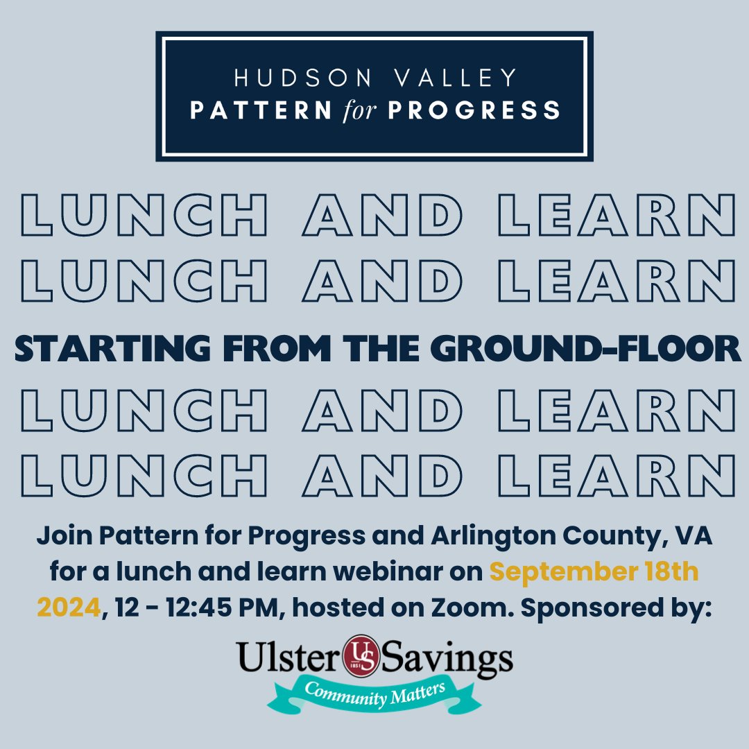 Pattern for Progress (@hvpattern) on Twitter photo THIS WEEK: Another Lunch & Learn Webinar with Arlington, County VA sponsored by <a href="/ulstersavings/">Ulster Savings</a> -- sign up today and join us! THIS WEEK: Another Lunch & Learn Webinar with Arlington, County VA sponsored by <a href="/ulstersavings/">Ulster Savings</a> -- sign up today and join us!