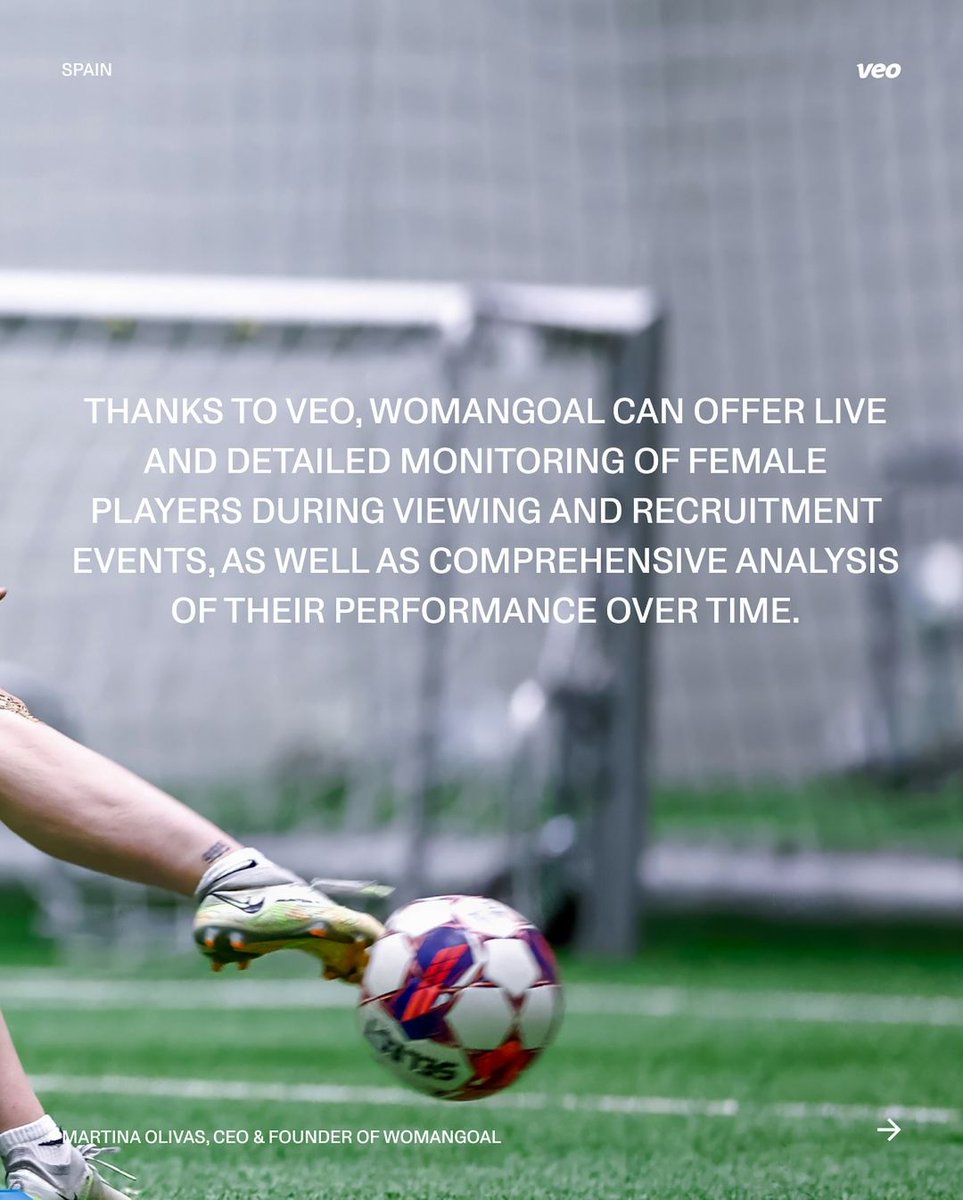 👏Excited to announce a partnership with VEO, the leading AI-powered sports analytics tool that takes your football to another level!

🚀This partnership aims to support the growth and professionalization of women’s football!