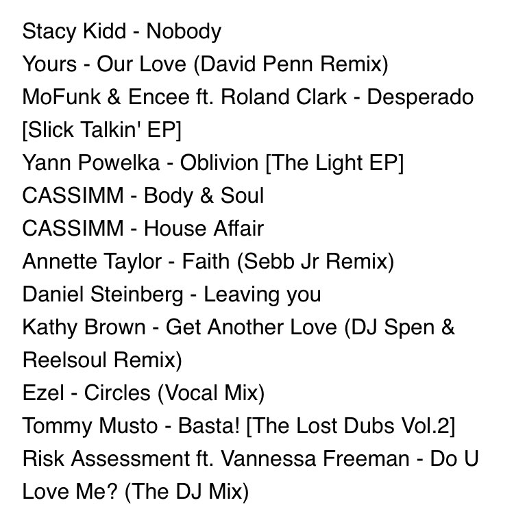 NickThe909King's tweet image. NEW MIX: Dancefloor Dynamite, parts 1 to 4

With tracks &amp;amp; remixes from Cinthie, Ralph Session, Sophie Lloyd, Kathy Brown, Glen Horsborough, Tommy Musto, CASSIMM, Sebb Jr, Musclecars &amp;amp; Louie Vega, Jimpster, Session Victim, Micky More &amp;amp; Andy Tee....&amp;amp; more!

mixcloud.com/nickyking/danc…