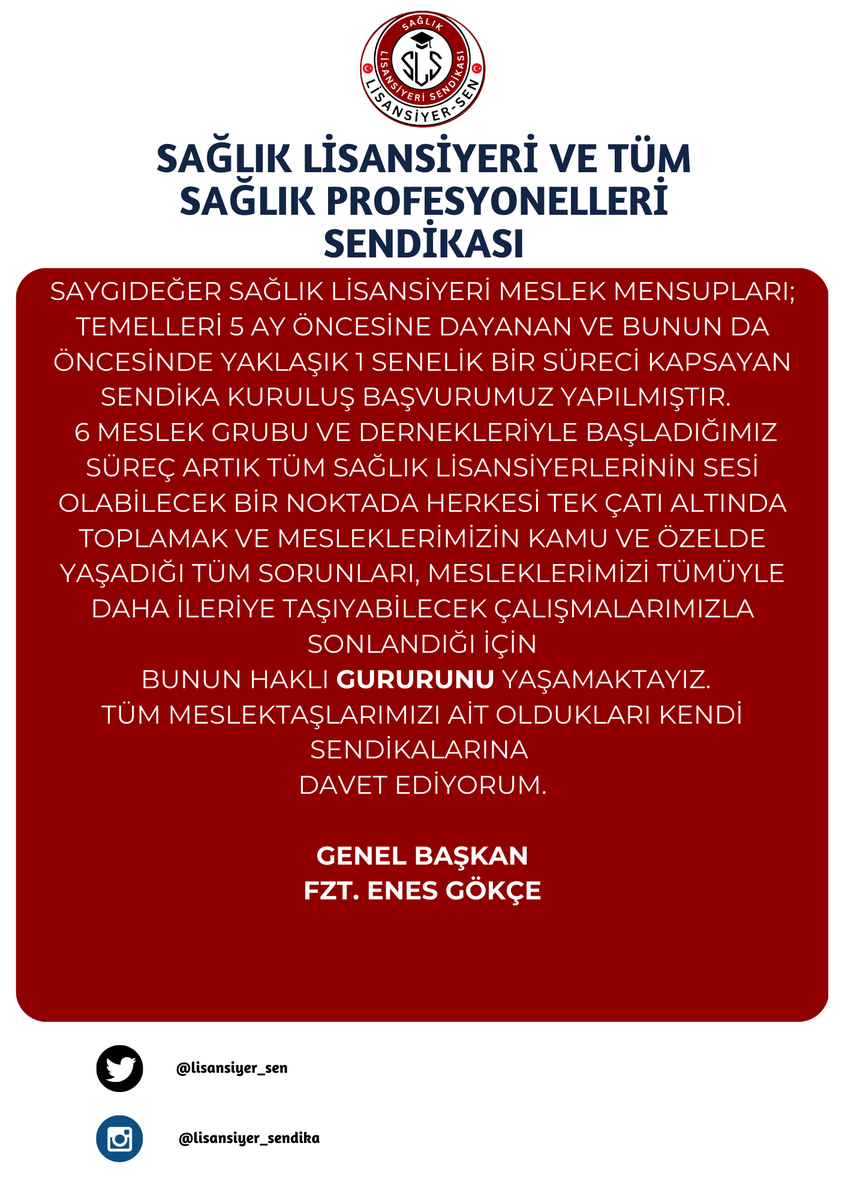 lisansiyer_sen's tweet photo. LİSANSİYERSEN GEL…
#LİSANSİYERSEN #SAĞLIKLİSANSİYERİSENDİKASI
#LİSANSİYERSENGEL
@TFD1969
@TDD_Dyt_Der
@TPDBilgi
@DernekDkt
@vethekdernegi
@ErgoterapiDer
@MedikalFizik
@Turkbioder
@kamusaglis https://t.co/pcO1IW6jqm