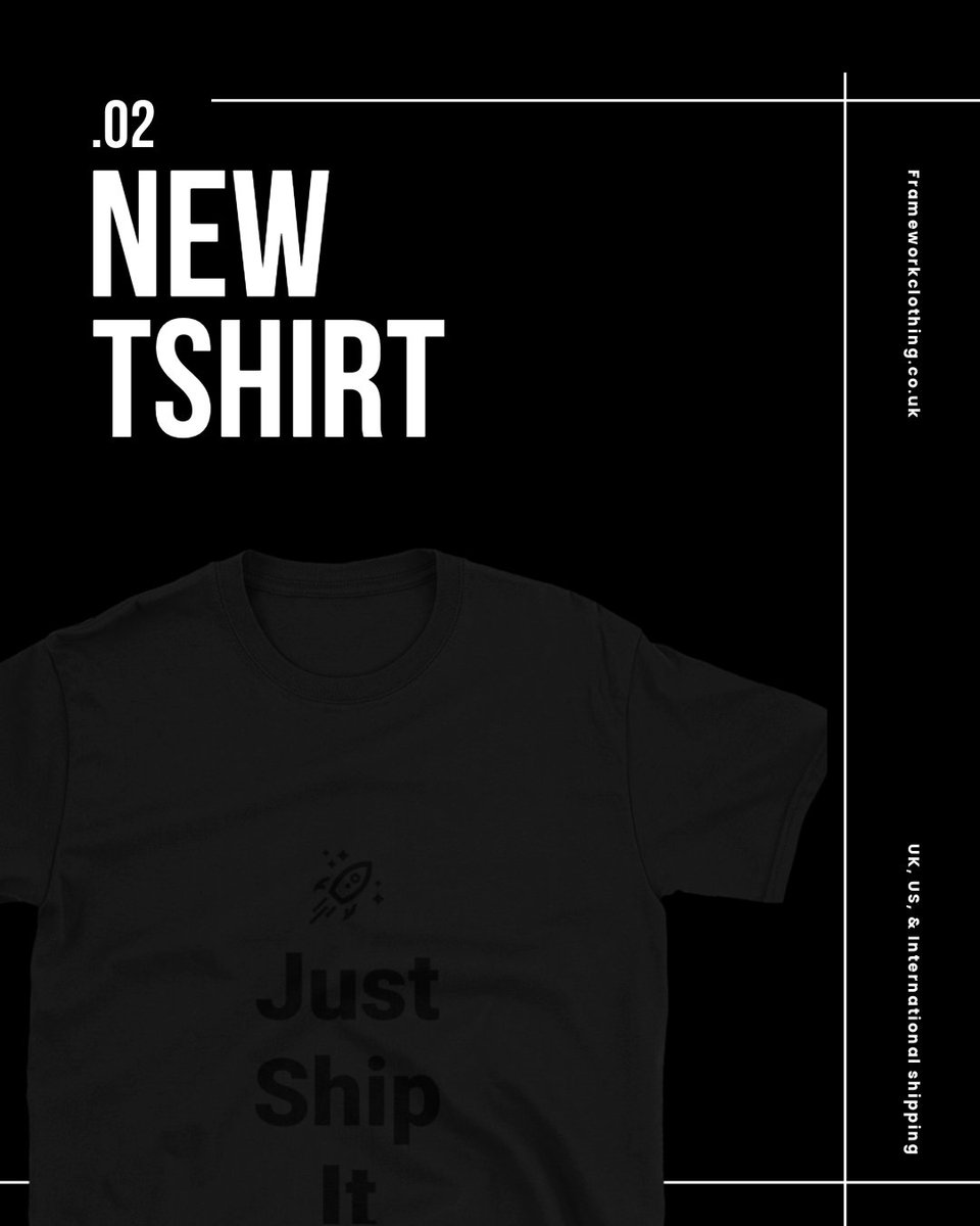 fwc_hq's tweet image. Sometimes we get too hung up on constant fixes or improvements. Our new tee &quot;just ship it&quot; to remind you that sometimes you just need to go for it.

Think you can guess the font we used, first person gets 40% OFF!

frameworkclothing.co.uk/.../just-ship-…...