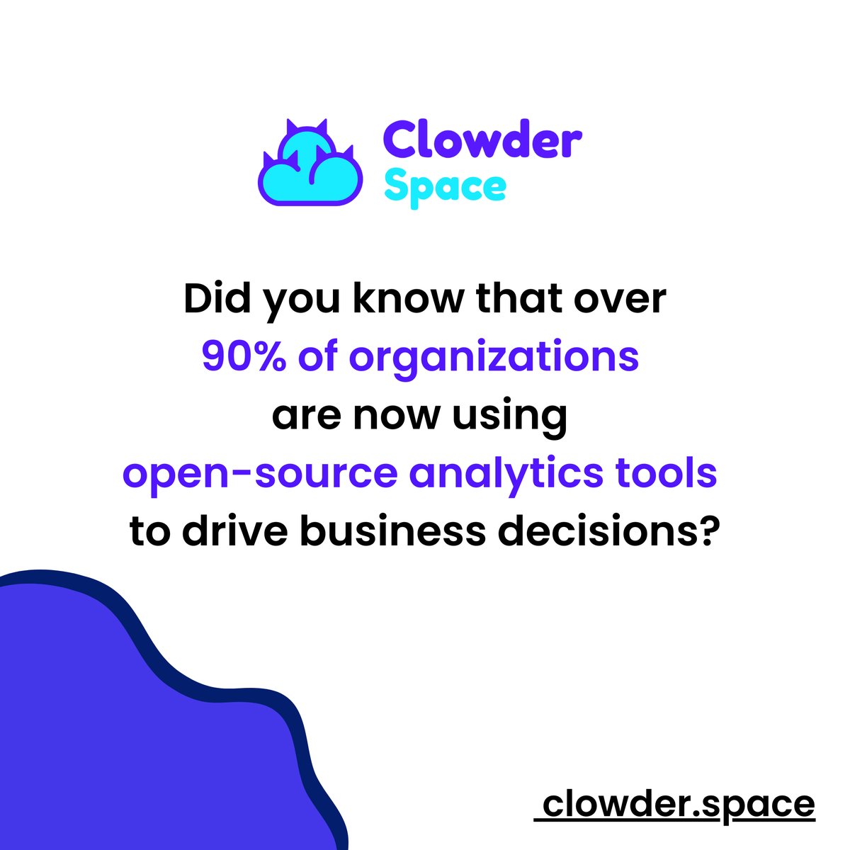 ClowderSpace's tweet photo. 🤔 Did you know that over 90% of organizations are now using open-source analytics tools to drive business decisions? https://t.co/L9Z19x2ote