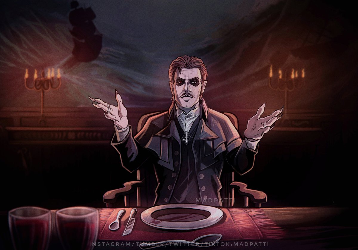 VesPattilia's tweet photo. Finally finished this dracopia drawing I started a few months ago :) 
I changed the overall lightning and colours and I'm pretty happy with it now. It's based on a scene from the movie dark shadows. https://t.co/WL33bgvgoq