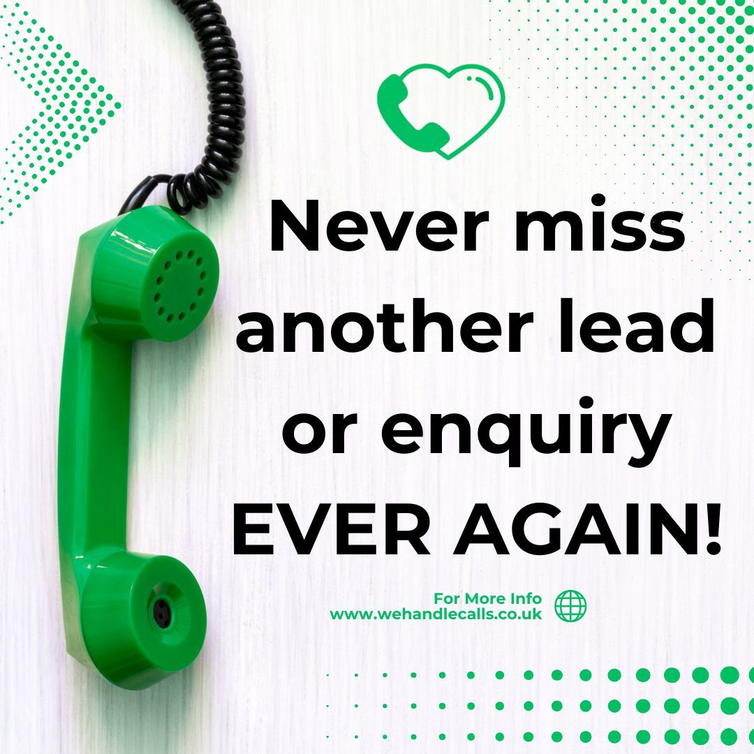 Missing a call could mean losing out on a HUGE lead. With We Handle Calls you'll never have to worry about that again! Our UK based call handlers are here to make sure your calls never go missed again! buff.ly/3wRH8Nm