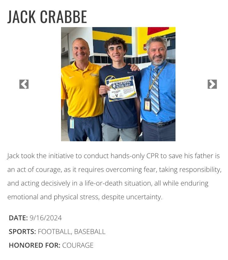 VictorBLDevils's tweet photo. The Victor Athletic Department is proud to announce our inaugural #BlueDevilOfTheDay… Jack Crabbe (Honored for his Courage)
Congratulations Jack…
Proud of You!!! 🤜💥🤛

https://t.co/OiRKeRkxKj https://t.co/SQnlRiC51E