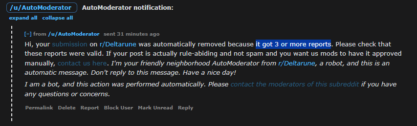 ArcaTechPG's tweet photo. What a bunch of Party poopers.  Welp, I hope that the mods can sort this out, but the momentum of the post has been killed lol https://t.co/IjgantMwXu