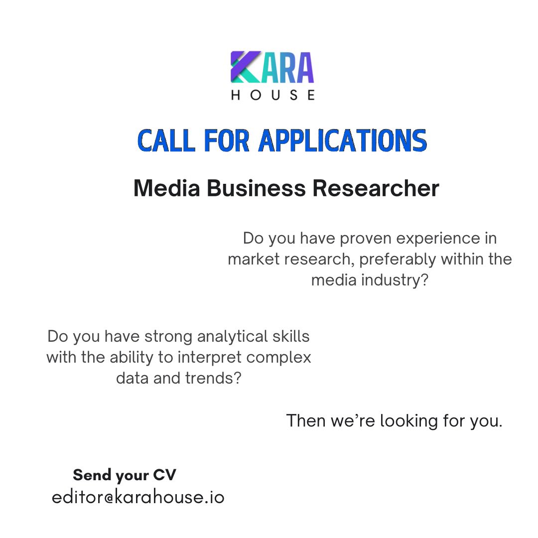 We’re hiring.
Role: Media Business Researcher