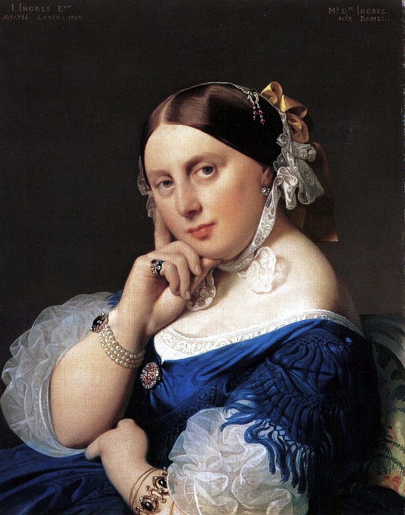 wikivictorian's tweet photo. Portrait of Delphine Ramel, by French painter Jean Auguste Dominique Ingres (1859). Museum collection Am Römerholz. https://t.co/6R8aBHHbM2