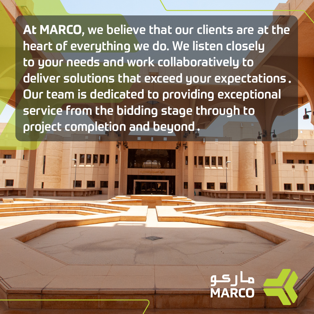 SaudiMarco's tweet photo. At #MARCO, we believe that our clients are at the heart of everything we do. We listen closely to your needs and work collaboratively to deliver solutions that exceed your expectations. https://t.co/lHCdlZ2npY