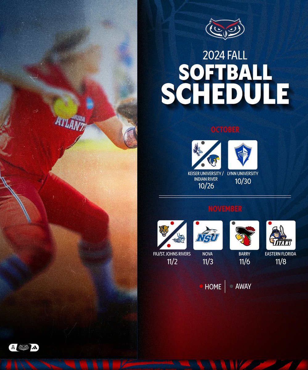 Won't be long until we hit the field for games 👀

Come check out the Owls in fall softball with FREE admission to home games!

#WinningInParadise

📰 tinyurl.com/yc3wzje2