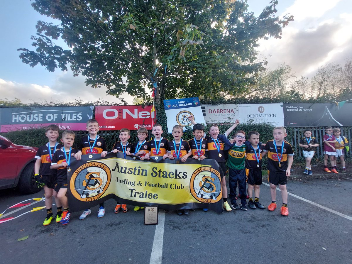 AustinStacksGAA's tweet photo. Well done to our U8’s boys who traveled to Dublin yesterday for the Mini All Ireland in St Jude’s . 

After a great tournament they were narrowly beaten in the final by Nemo Rangers from Cork.

Special thanks to all St Judes GAA for the great day that the boys will never forget . https://t.co/58UIQDe77l
