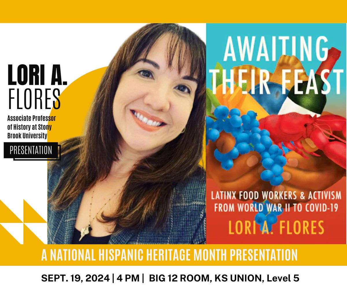 Mark your calendar for this Thursday, September 19th at 4 p.m. Professor Lori A. Flores, Organization of American Historians Distinguished Speaker, will present her forthcoming book Big 12 Room of the Kansas Union.  🗓️ ❤️ 

Full event details here: bit.ly/3YYzrQZ