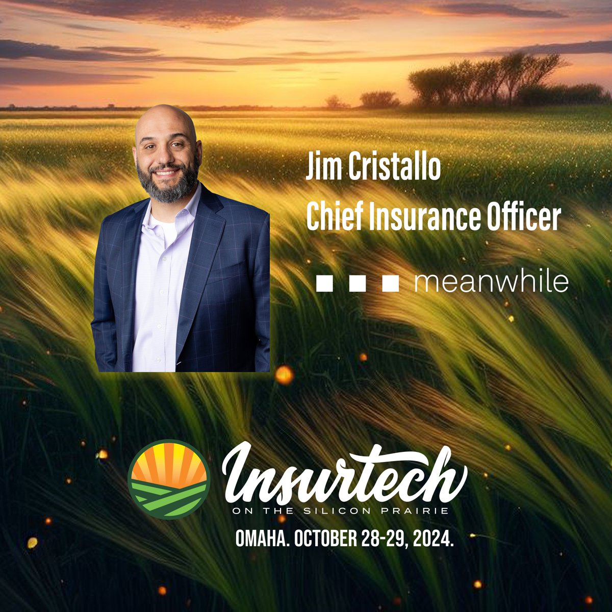 When we heard Meanwhile created a Bitcoin life insurance product, we were intrigued and wanted to learn more. We're looking forward to hearing from Meanwhile's Jim Cristallo - join us and register today at siliconprairienebraska.com. #bestspeakers #dontmissout #insurtech