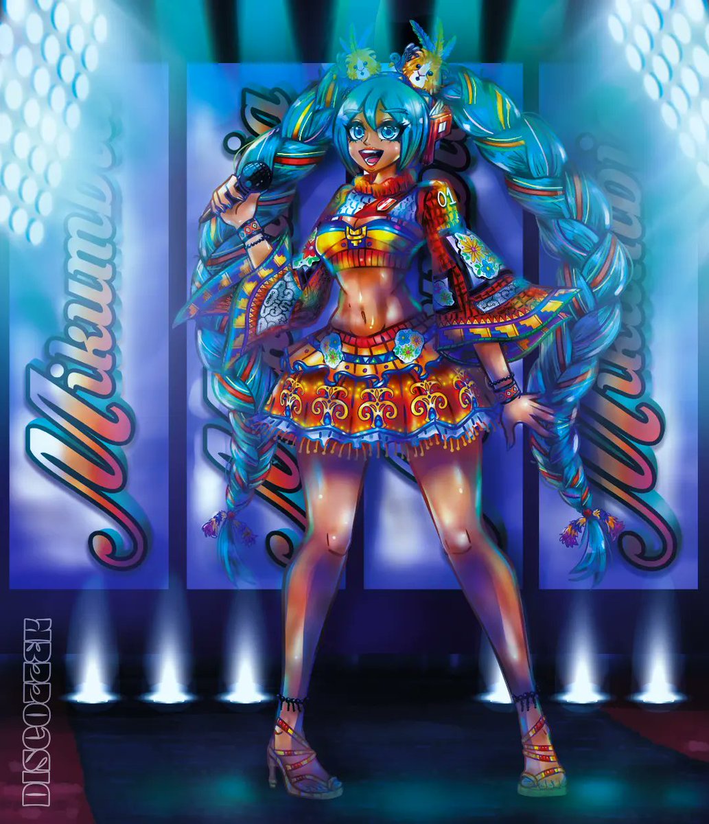 discottek's tweet photo. Miku Peruana o Mikumbia , al ser una vocaloid reconocida quise reflejarla también como una cantante bailarina de cumbia y con diseño de traje con la mezcla de las 3 regiones de Perú 🇵🇪💖💙 espero les guste uwu.
#MIKU #mikubrasilena #mikuperuana
#mikuperu #animefanart #Peru https://t.co/0l6cUcznCS