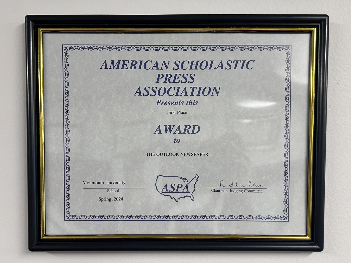 “The Outlook” is proud to share that our publication won FIRST PLACE and MOST OUTSTANDING UNIVERSITY NEWSPAPER from the American Scholastic Press Association for the 2023-2024 academic year.

Congrats to last year’s staff! Here’s to an even more amazing publication this year!