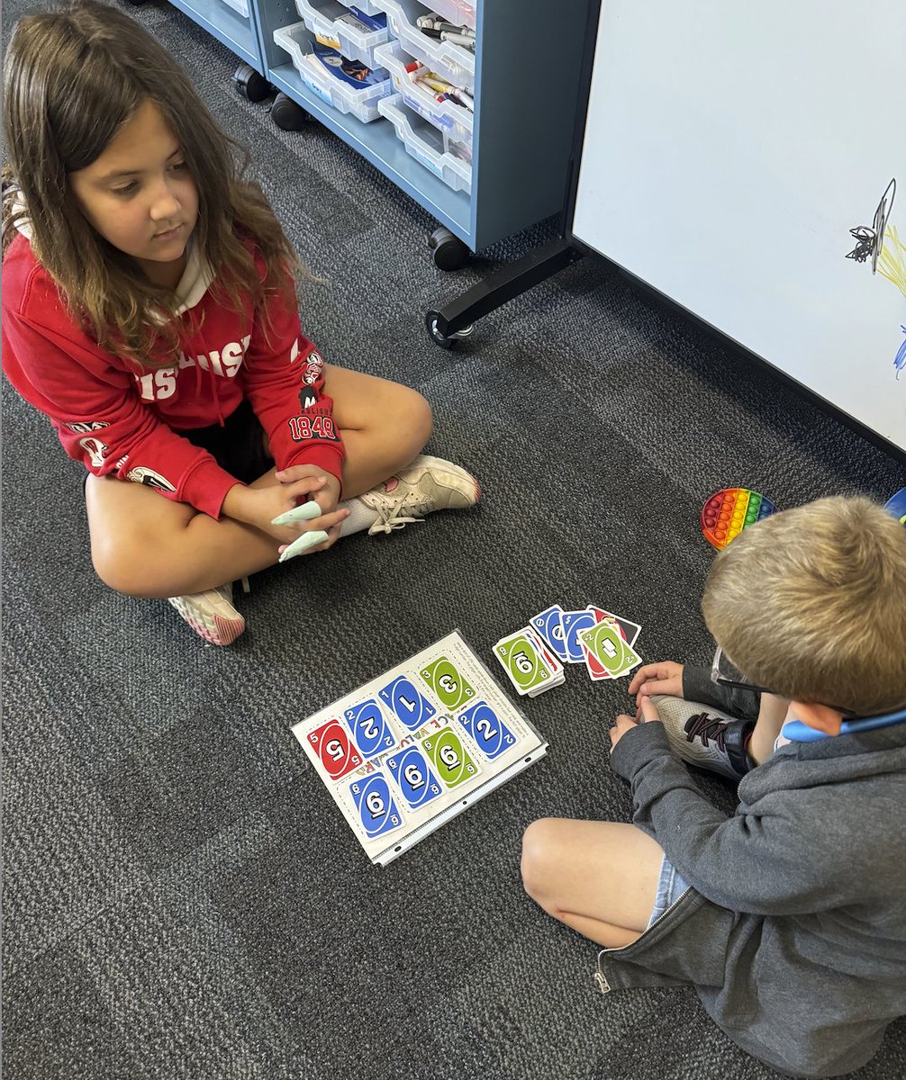 We love using games to review math concepts! These 4th graders are practicing place value  and reading multi digit numbers with Place Value War! <a href="/PCSD_FV/">Fairview Elementary</a>