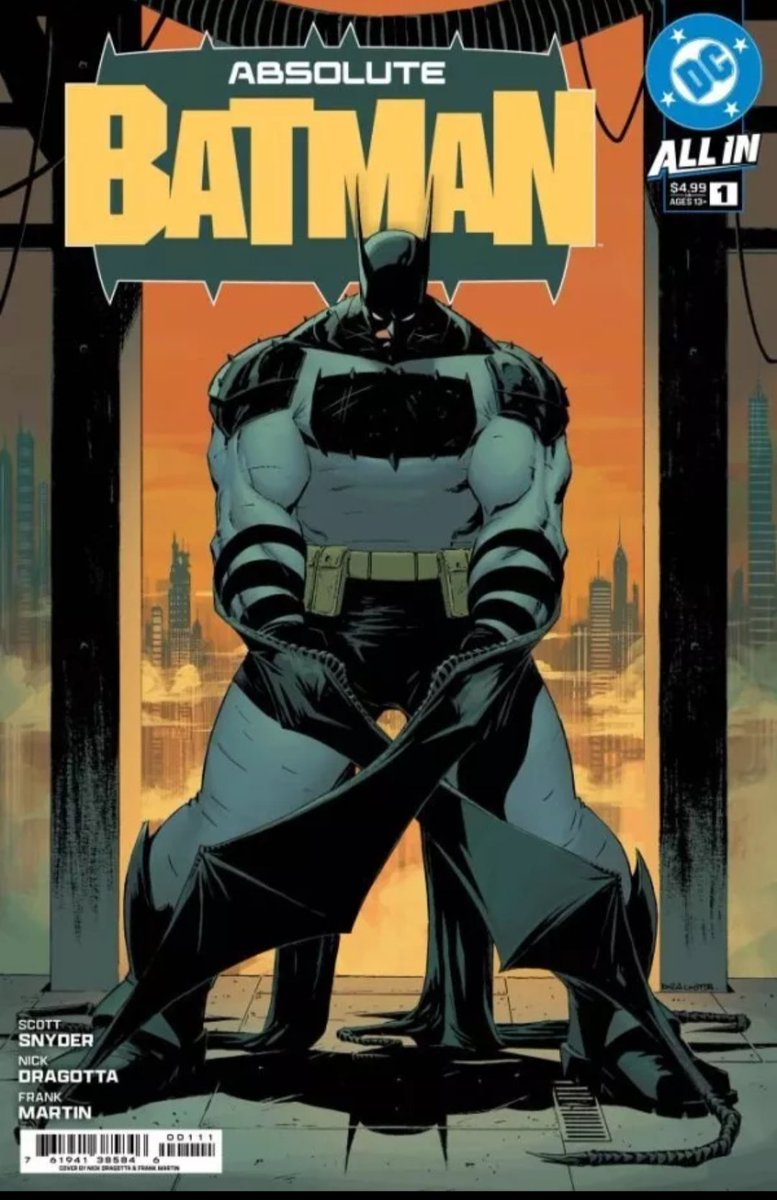 Intrigued for an exploration of a working-class Bruce Wayne. But the inevitable collected edition will be listed as "Absolute, Absolute Batman"?  "Absolute Batman Absolute Edition"?

<a href="/DCOfficial/">DC</a> going to eliminate using "Absolute" for slipcased HCs?

I'm confused.

<a href="/Ssnyder1835/">Scott Snyder</a>