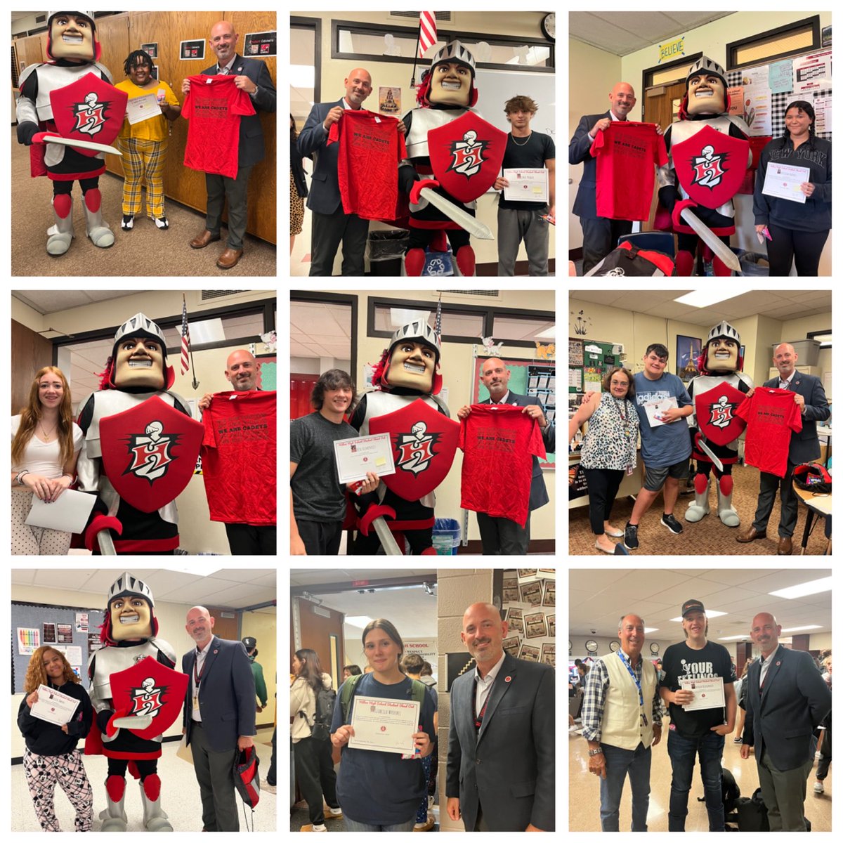 DrJeffreyMGreen's tweet image. Crimson came around this afternoon to recognize our Hilton High Students of the Month for September 2024. Thank you for exemplifying our Cadet Intentional Values! #WeAreHilton